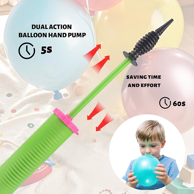 Balloon Pump Handheld Two-Way Dual Action Balloon Inflator Pumping - Image 4