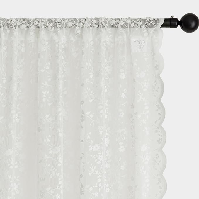 Anmao Vintage Lace Sheer Curtains 54 Inches Long - Image 6