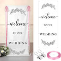 Yousoontic Welcome to Our Wedding Linen Rustic Wedding Welcome Banner Plain by Yousoontic