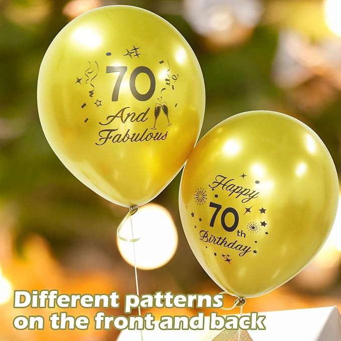 Black Gold 16th Birthday Balloons Pack of 15 Boys Girls Happy 16th Birthday - Image 3