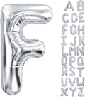 40 Inch Silver Letter Balloon, Large Foil Alphabet Balloons Birthday by Aeniaza