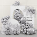 RUBFAC 87pcs Silver Balloons Latex Balloons Different Sizes 18 12 10 5 Inch by RUBFAC