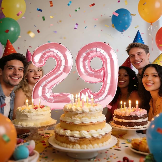 40 Inch Number 29 Balloons for 29th Birthday Party Decorations, 0-100 Jewelry - Image 2