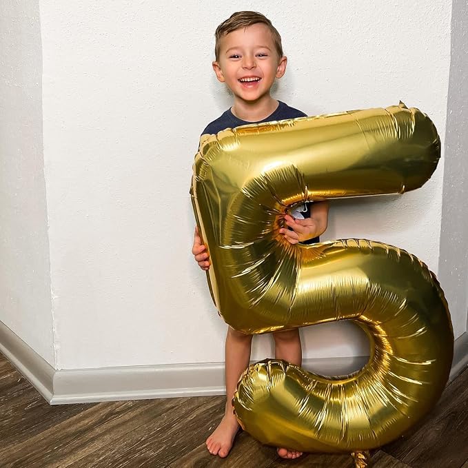 50 Balloon - Gold Birthday Number Balloons, 40 Inch Decorations Men Women | - Image 2
