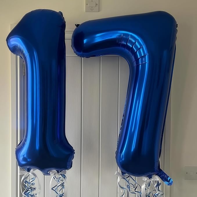 Navy Blue 12 Balloon Number, 40 Inch Number 12 Balloon Big Dark Blue Foil Mylar - Image 7