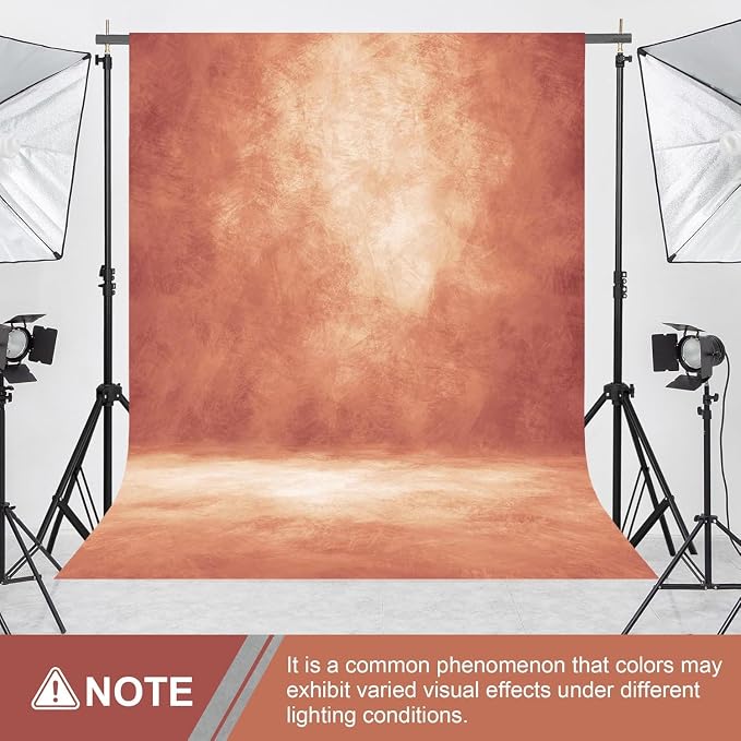 Abstract Photography Backdrop for Photoshoot 6x8ft, Brick Red, No Stand | - Image 3
