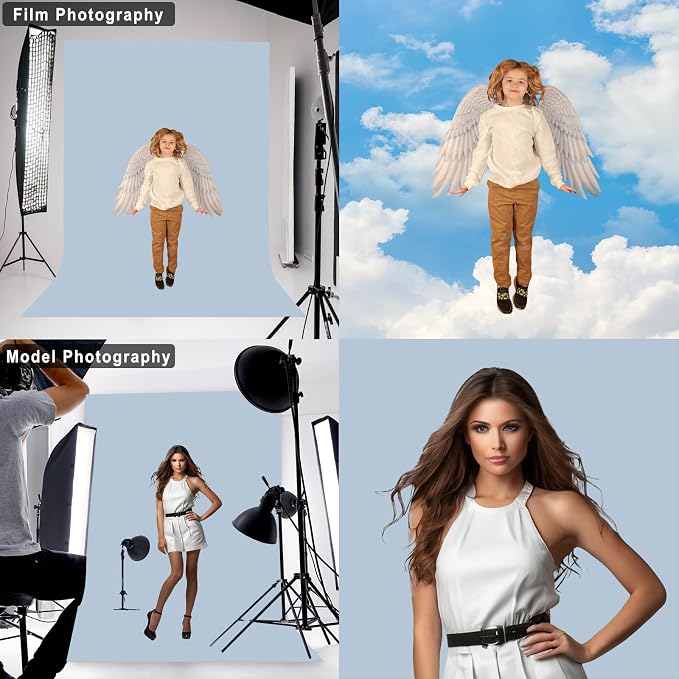 Photography Backdrop for Photoshoot, Dusty Blue, 10x20 FT | Versatile Studio - Image 3