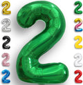 Green Number Balloon 2 Mylar Foil Balloons 16 inch by Unknown