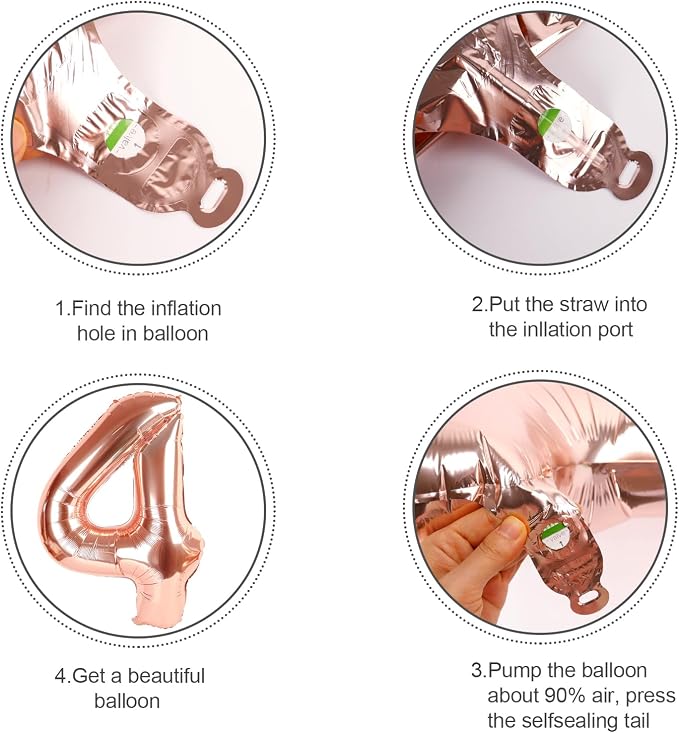 Number Balloons 40 Inch Rose Gold 6 Balloon - Image 6