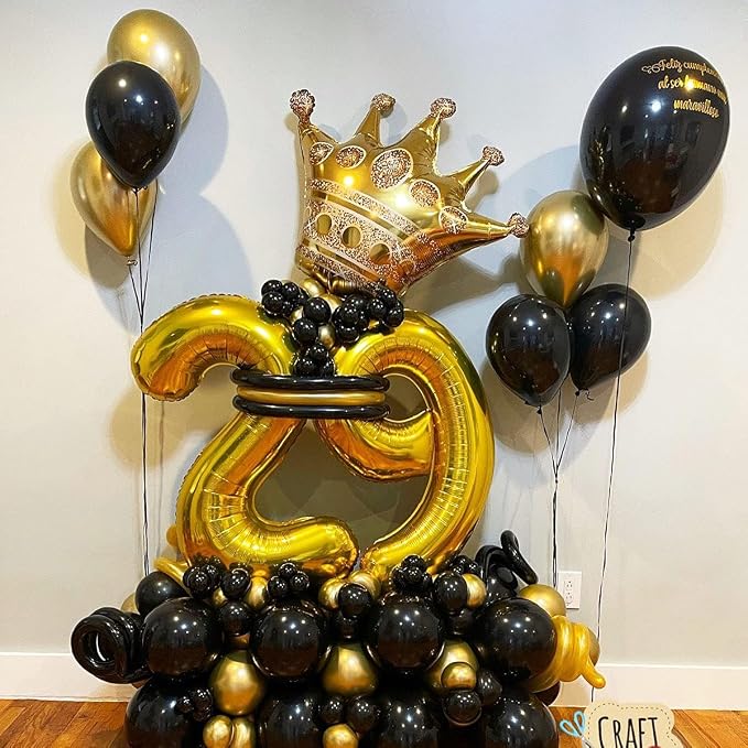 40 inch Gold Number Balloon Giant Foil Helium Balloons Gold Number 2 Balloon - Image 6