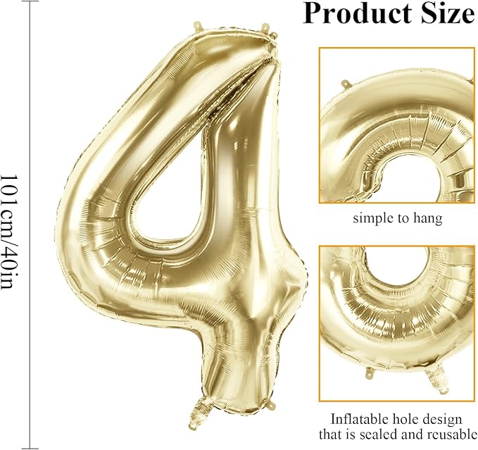 Number 48 Balloons for 48th Birthday Party Decorations, 40 Inch 0-100 - Image 2