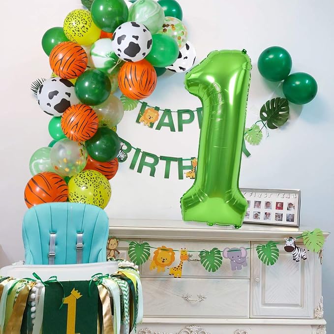TONIFUL 40 Inch Green Number 3 Balloons Large Foil 3rd Birthday Decorations | - Image 3