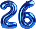 26 Balloon - Metallic Blue Birthday Number Balloons, 40 Inch Decorations | by ALPHADELTAPI