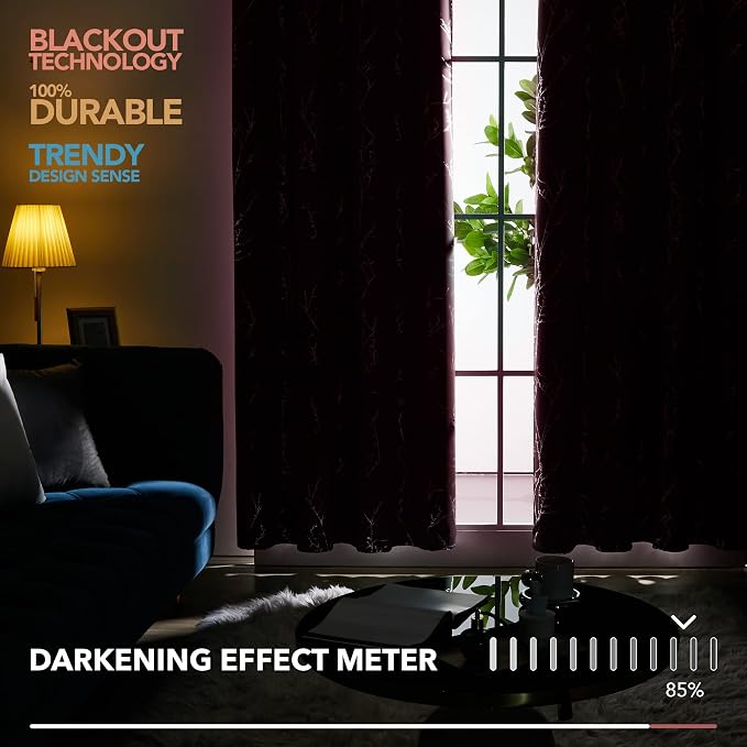 Deconovo Living Room Curtains 108 Inch Long, Thermal Insulated, Room Darkening - Image 5