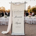 Personalized Wedding Welcome Sign Banner – Custom Couple Names & Date, Elegant by CALLADECORGIFTS