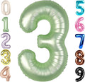 3 Balloon Number 40 Inch Olive Green Balloons by Mluchee