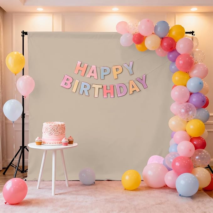 Beige Photography Backdrop for Photoshoot, Fabric 10x10ft | Polyester Studio - Image 3