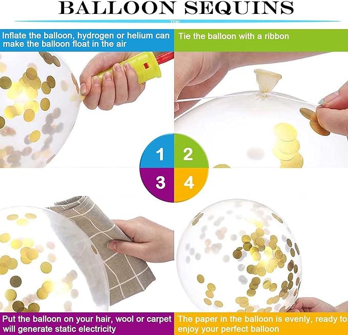 Black Gold 40th Birthday Balloons Pack of 15 Men Women Happy 40th Birthday - Image 4