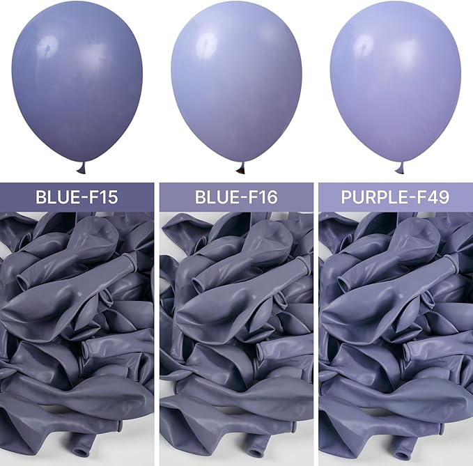 PartyWoo Dusty Blue Balloons 140pcs Navy Slate Blue Boho Neutral Color | - Image 5
