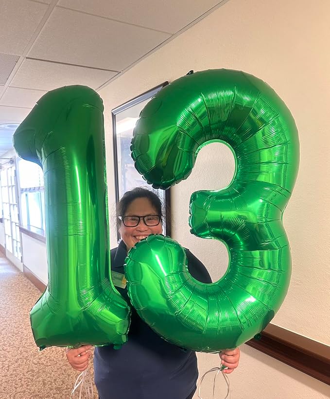 Green Number 1 Balloon 40 Inch, 1st Birthday Party Decorations Men Women | Foil - Image 3
