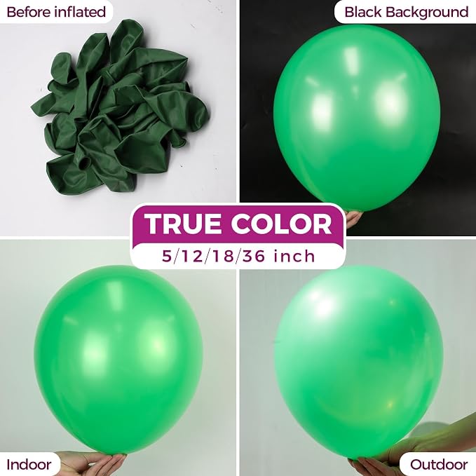 Bezente Green Balloons 18 Inch 30 Pack Latex Large Thick | Light Green Balloons - Image 2
