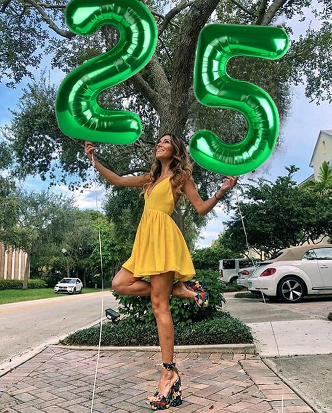 Number 26 Balloon 40Inch for 26 Year Old Birthday Decorations, Dark Green | - Image 3