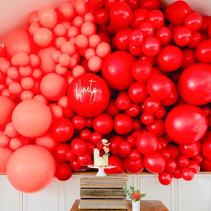 PartyWoo Pearl Red Balloons 50pcs Latex Helium Balloons 12 Inch | Graduation - Image 7