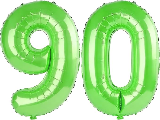 40 Inch Number 90 Balloons for 90th Birthday Party Decorations, 0-100 Fruit by FOBELEC