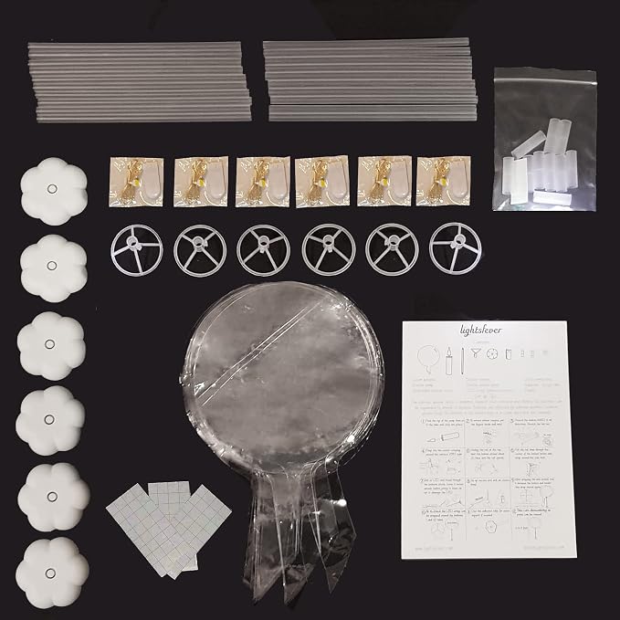 6PCS LED Bobo Balloons with Sticks, Balloon Stand DIY Kits | Clear Balloons - Image 6