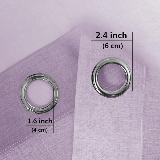 DWCN Ombre Faux Linen Extra Long Sheer Curtains - Image 3