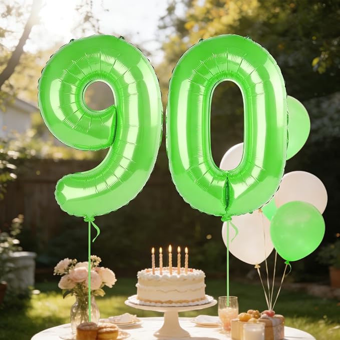 40 Inch Number 90 Balloons for 90th Birthday Party Decorations, 0-100 Fruit - Image 3