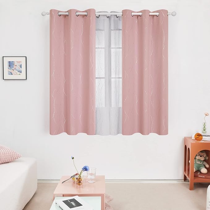Deconovo Living Room Curtains 36 Inches Long, Thermal Insulated, Room Darkening - Image 2