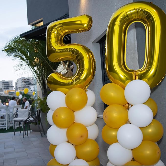 40 Inch Gold Number 3 Foil Balloon - Image 8
