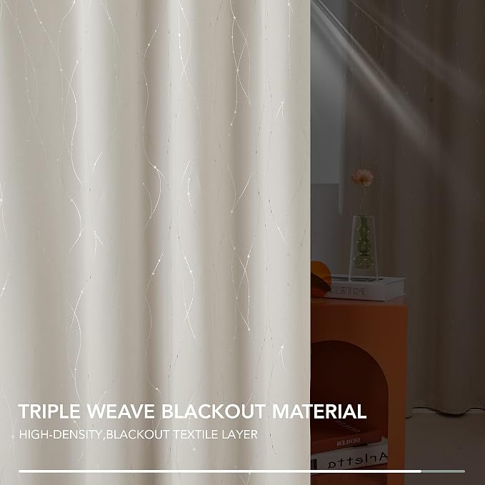 Deconovo Living Room Curtains 54 Inches Long, Thermal Insulated, Room Darkening - Image 5