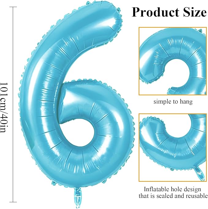 Number 66 Balloons for 66th Birthday Party Decorations, 0-100 Large No.66 - Image 2