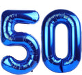 50 Balloon - Metallic Blue Birthday Number Balloons, 40 Inch Decorations | by ALPHADELTAPI
