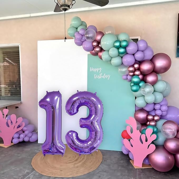 Purple 15 Balloon Number, 40 Inch Number 15 Balloon Big Foil Mylar Helium - Image 3