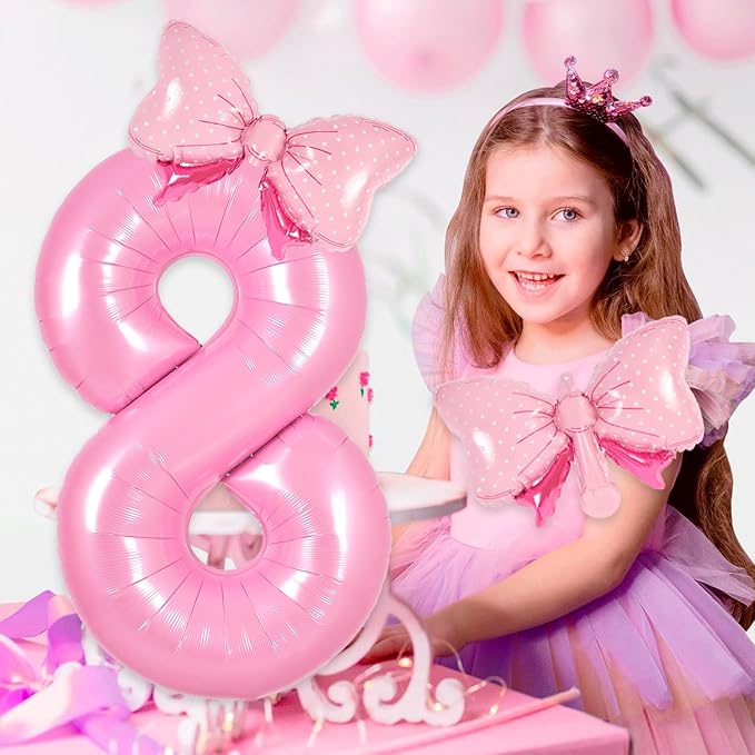 Pink 11 balloons Number Preppy Birthday Decorations - Image 5