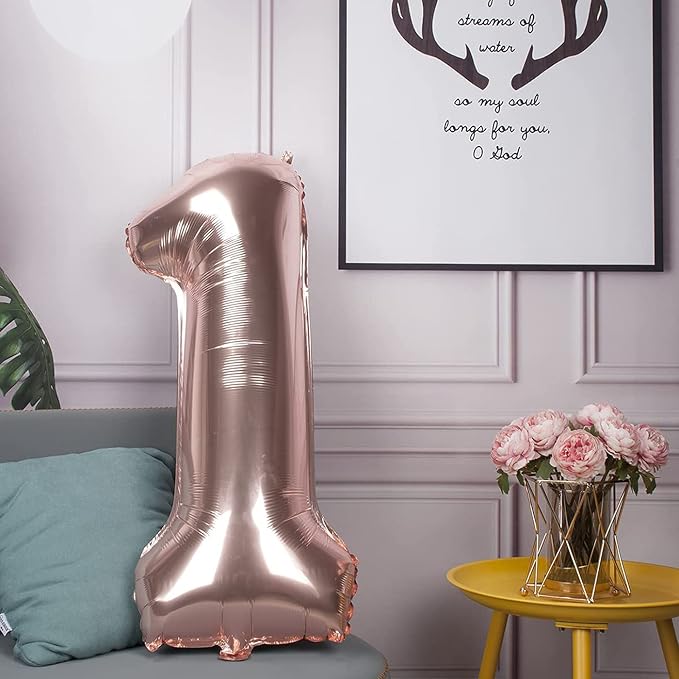 Jonhamwelbor 13 Number Balloons Rose Gold Big Giant Jumbo Number 13 Foil Mylar - Image 3
