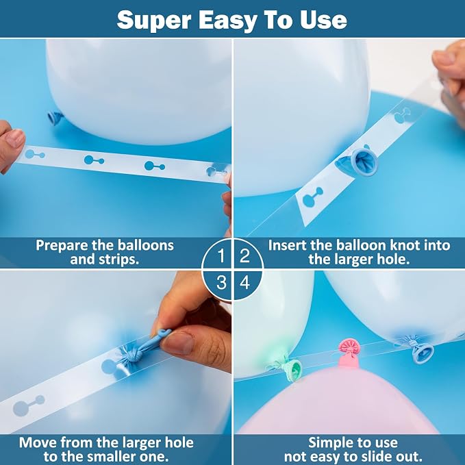 KICNIC Balloon Arch Strip, 49ft Balloon Tape and 300 Glue Point Dots, Balloons - Image 3