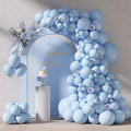 RUBFAC 87pcs Pastel Blue Balloons Different Sizes 18 12 10 5 Inches by RUBFAC
