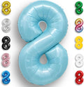 Candy Blue Number Balloon 8 Mylar Foil Balloons 32 inch by Unknown