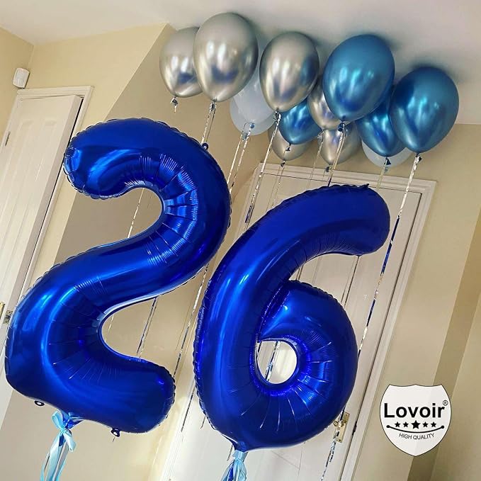 Navy Blue 22 Number Balloons, 40 Inch Giant Number 22 Balloons Foil Mylar - Image 7