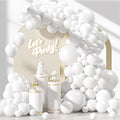 Awenztech 122pcs White Balloon Arch Kit, 18 12 10 5 inch White Latex Balloons by Awenztech