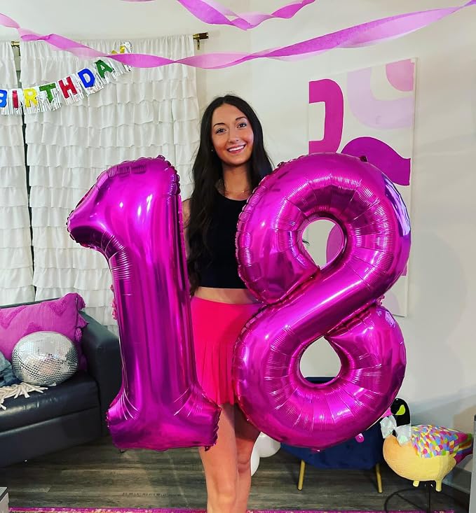Rosy Purple Number 0 Balloon 40 Inch - Image 2
