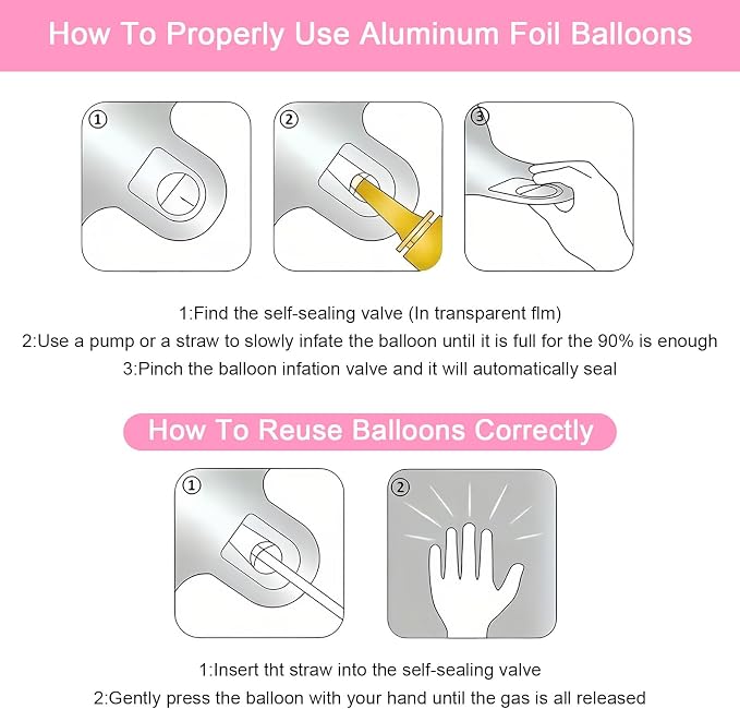 Bow Pink 2 Balloons, 40 Inch Giant Pink Bow Helium Foil Number 2 - Image 9