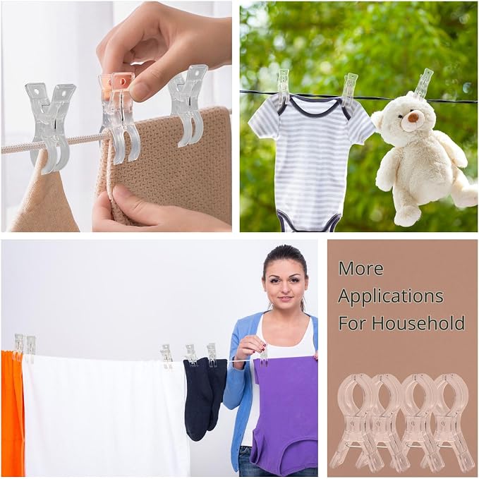 Miliocry 10 Pack Large Balloon Arch Clips Plastic Transparent Backdrop Spring - Image 6