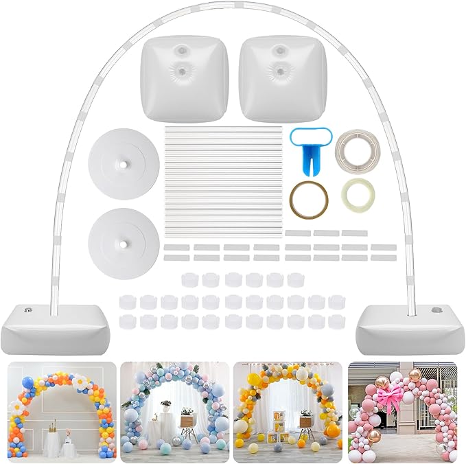 Balloon Arch Kit, Adjustable 10FT Wide & 8FT Tall Balloon Arch Stand Kit by QIPUMP