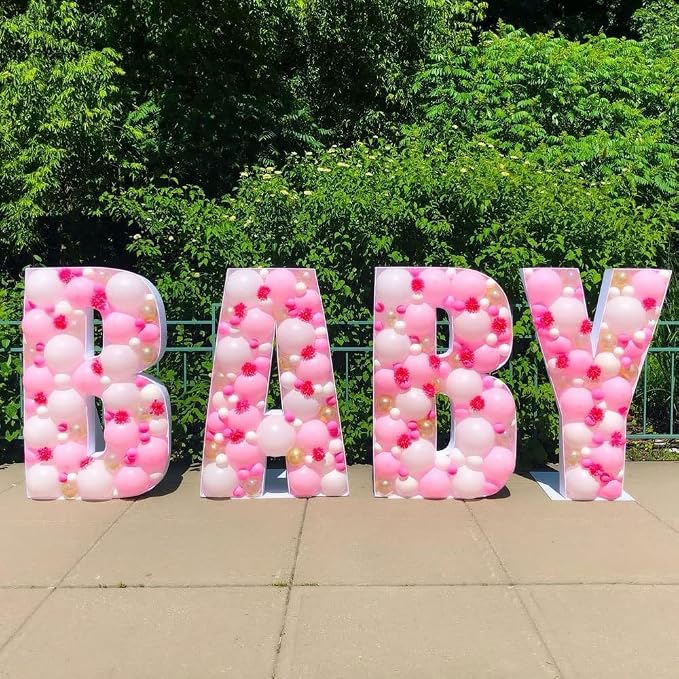 Marquee Letters 3FT Tall Mosaic Balloon Frame Pre-Cut Foam Board Letter H | - Image 6