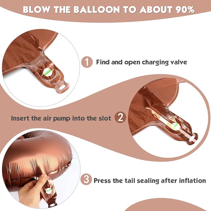 40 Inch Brown Number 6 Balloon Birthday Party Decorations - Image 6